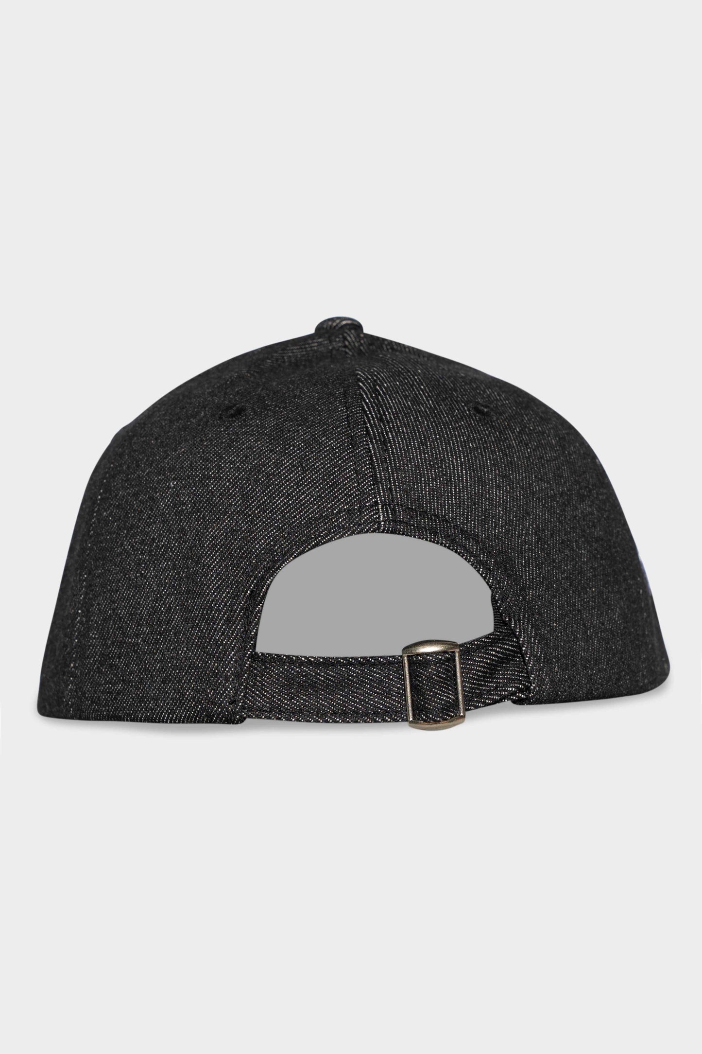 Noir Tribal Distressed Denim Strapback Black