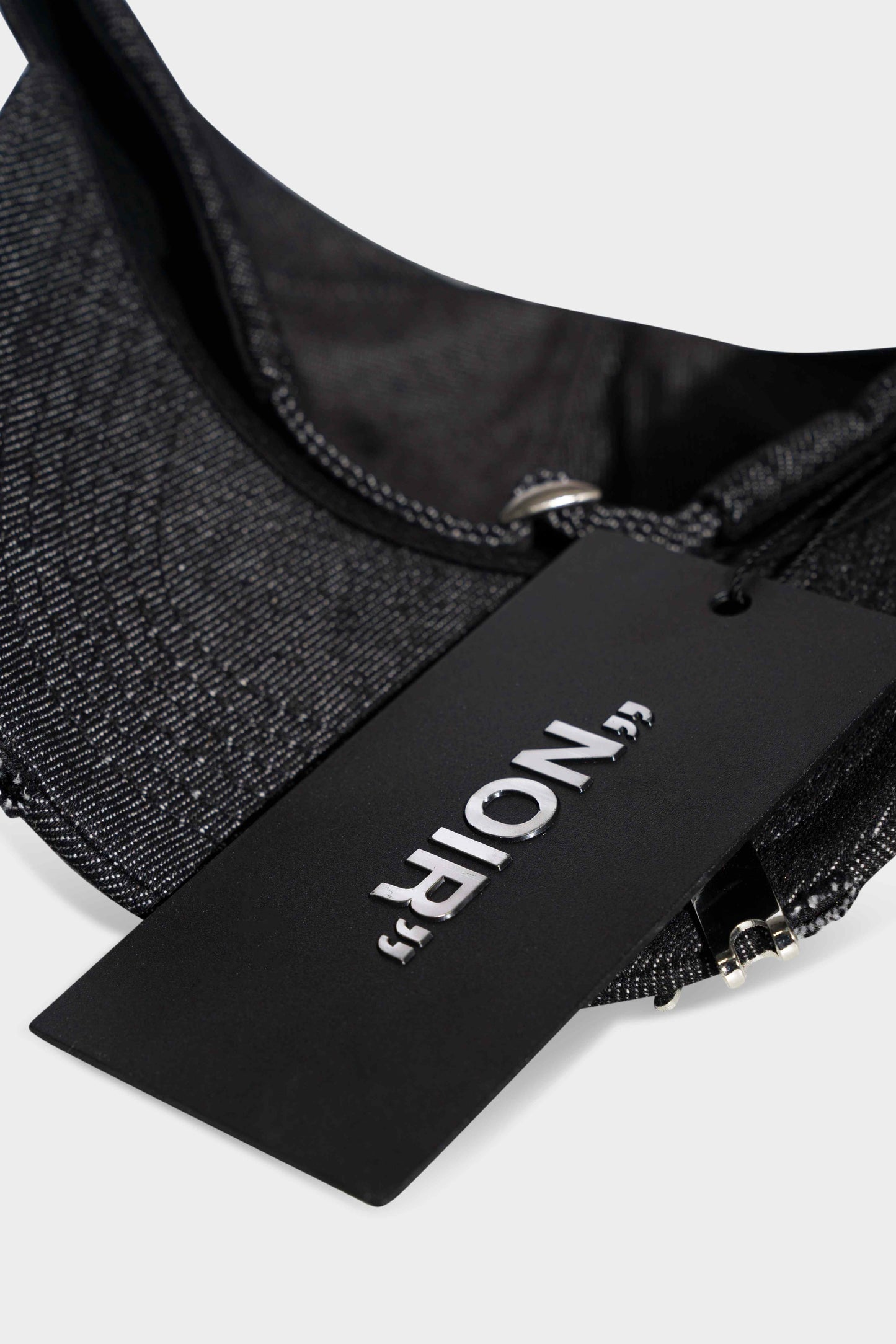 Noir Tribal Distressed Denim Strapback Black