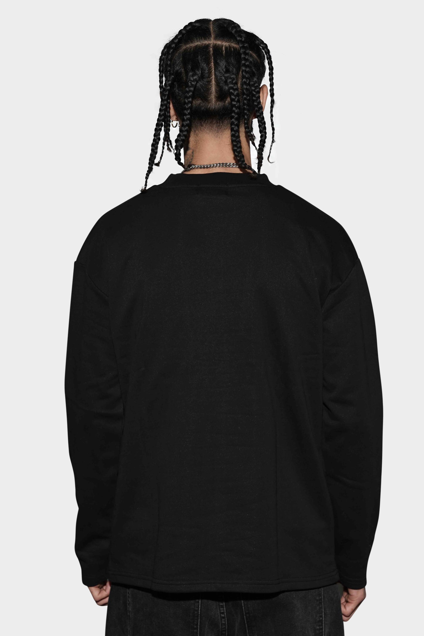 Noir Star Rhinestone Long Sleeve Tee Black