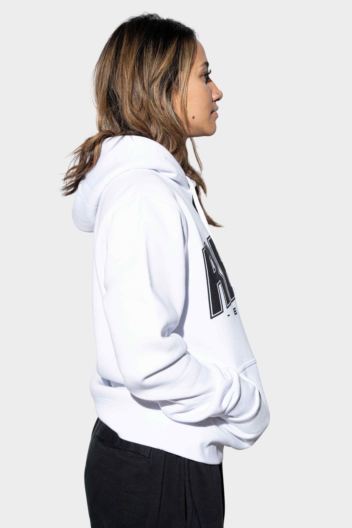 Reign Varsity Block Hoody White