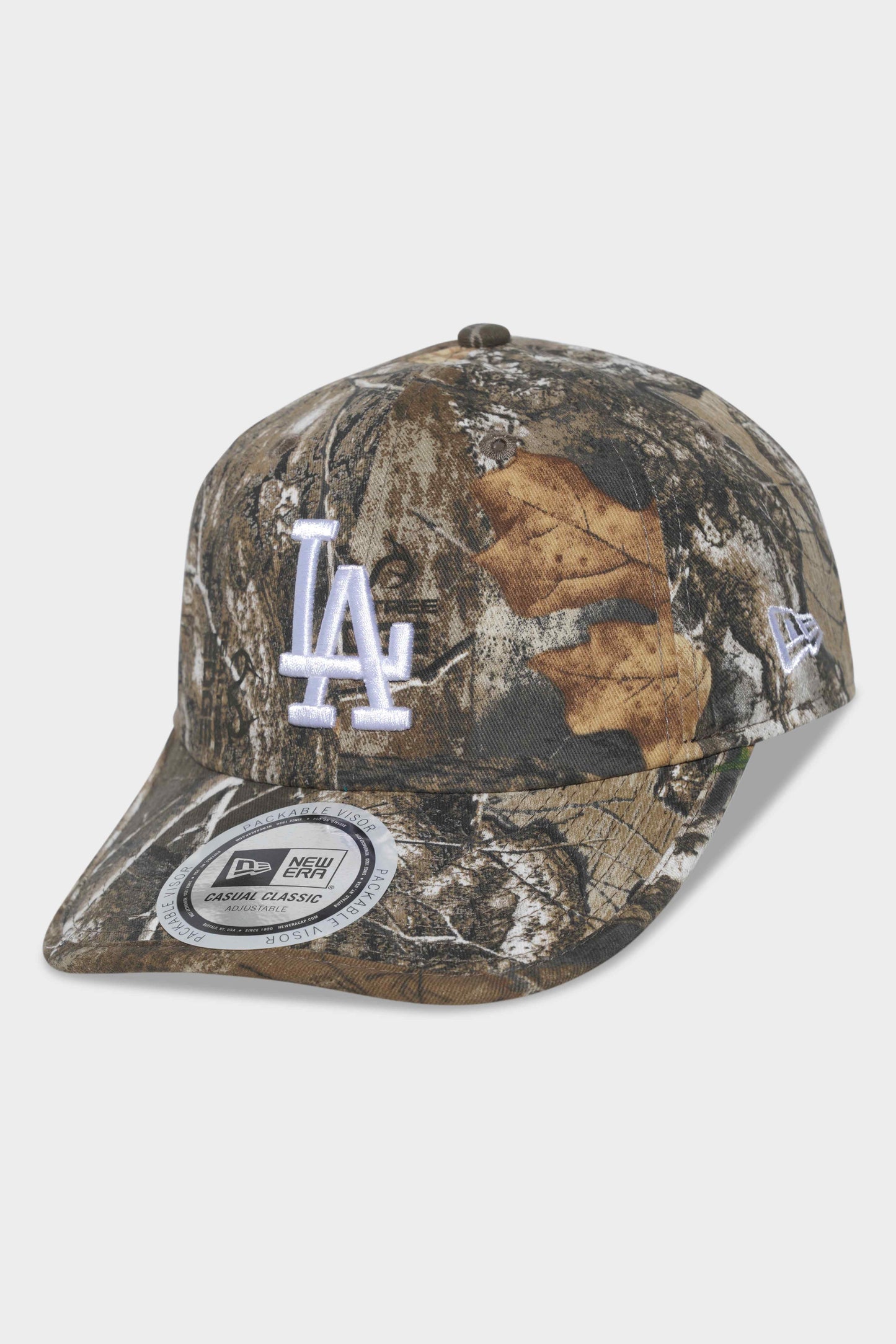 New Era LA Packable Casual Classic Real Tree White Strapback
