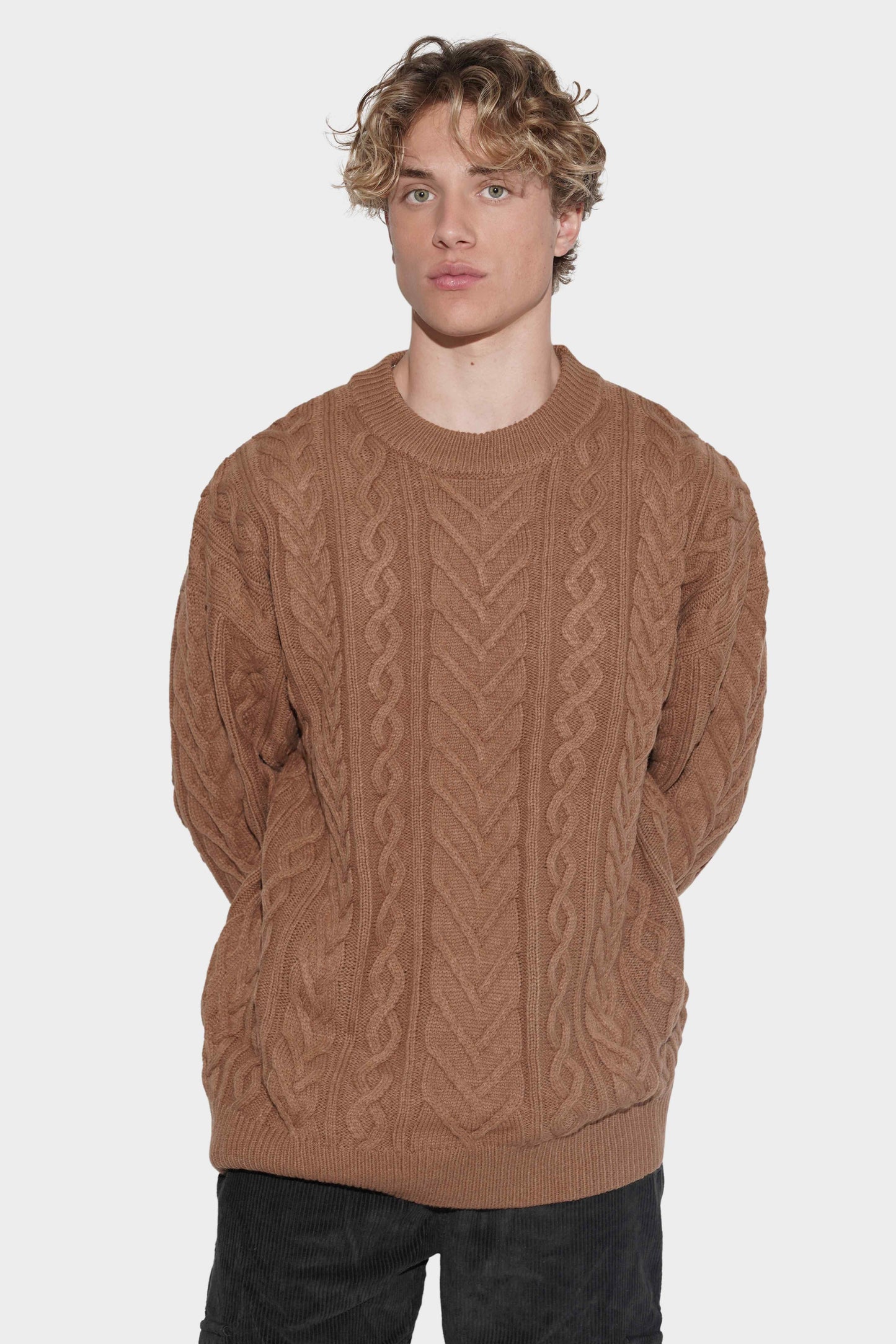 Staple Aristocrat Knitted Sweater lced Coffee