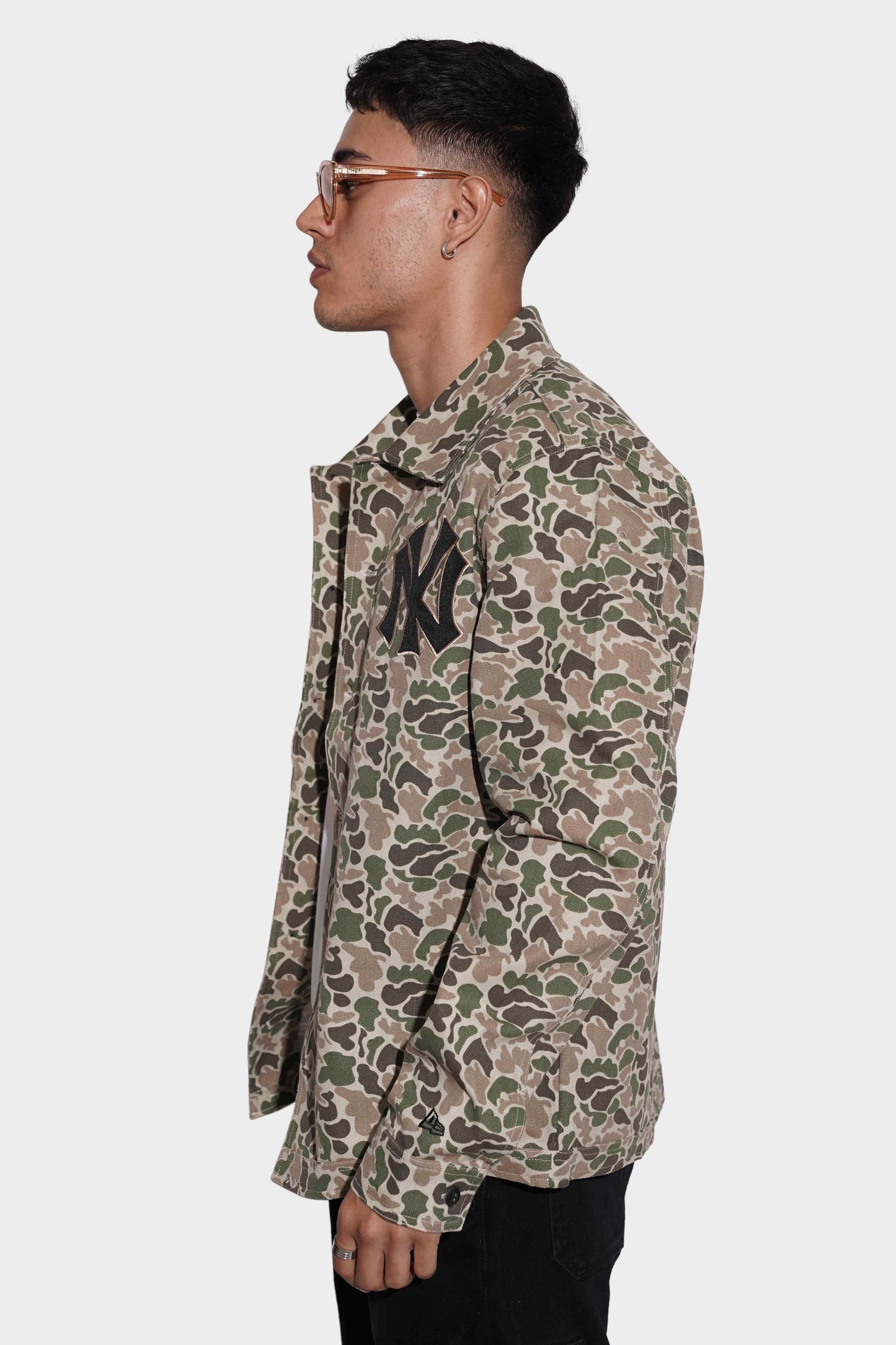 New Era NY Cotton Canvas Coach Jacket Camo