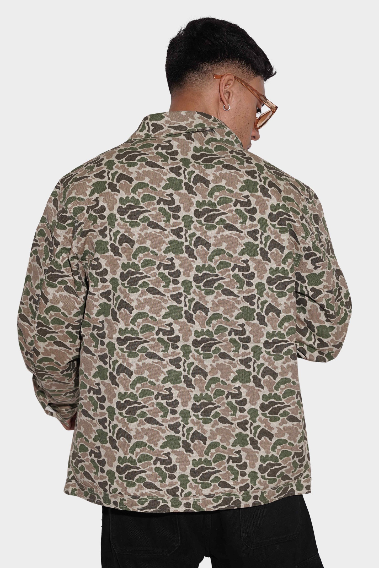 New Era NY Cotton Canvas Coach Jacket Camo