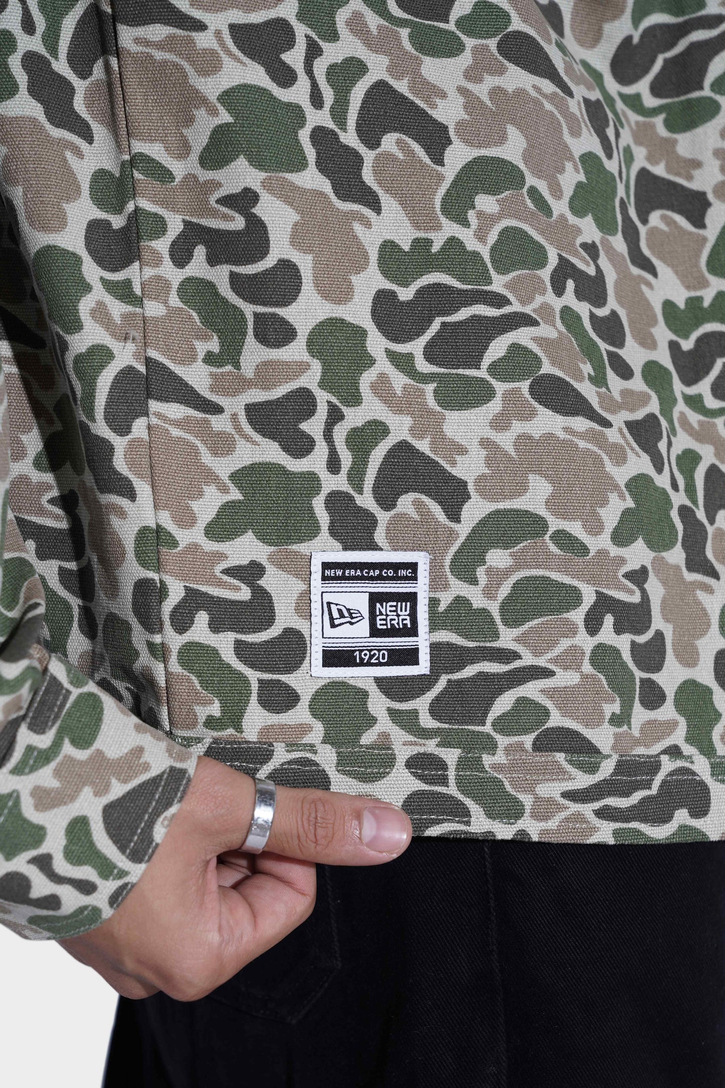 New Era NY Cotton Canvas Coach Jacket Camo