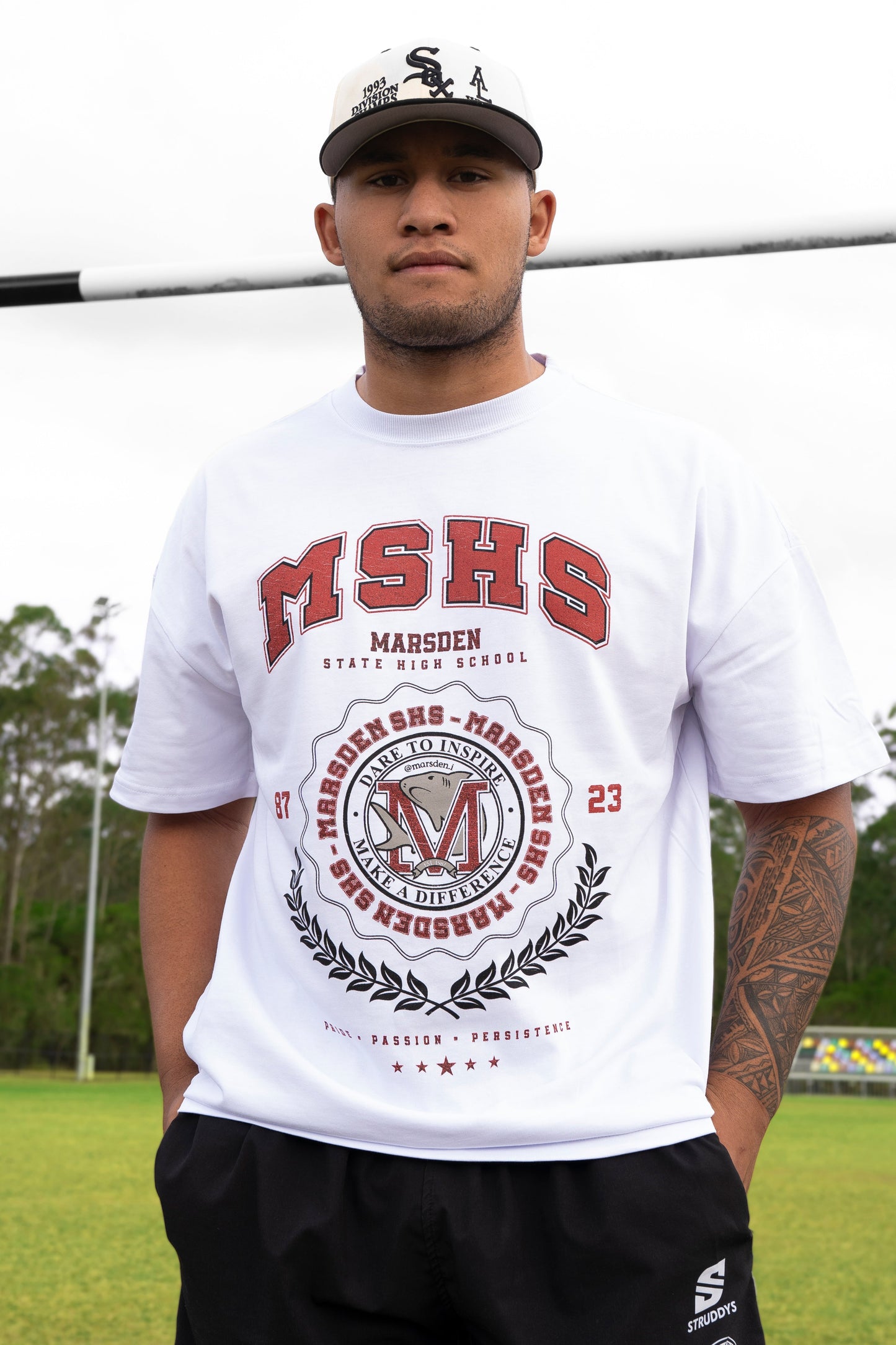 MSHS Collegiate Tee White