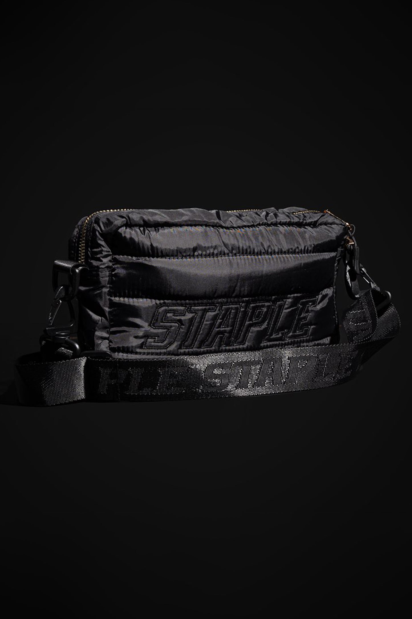 Staple Puffer Shoulder Bag Black