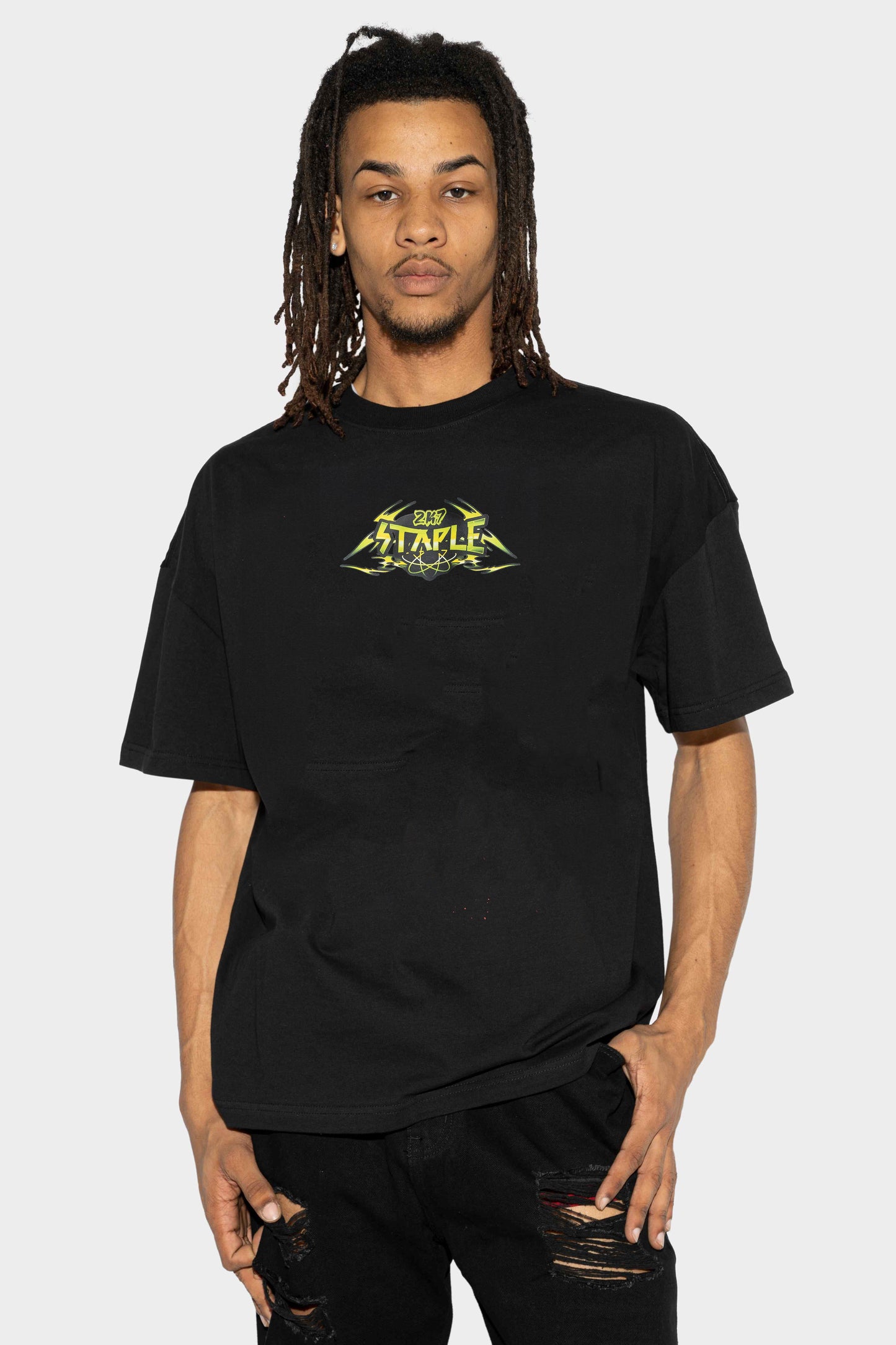 Staple Overload Tee Black