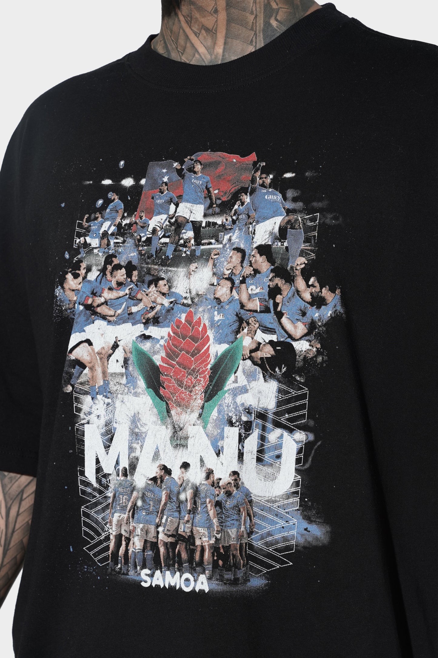 Manu Samoa Siva Tau Tee Black