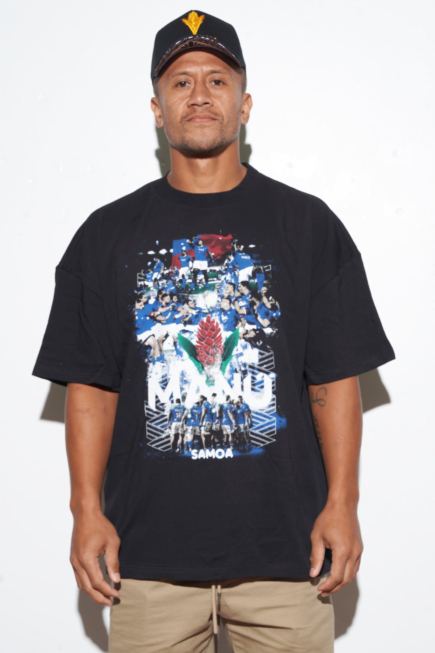 Manu Samoa Siva Tau Tee Black