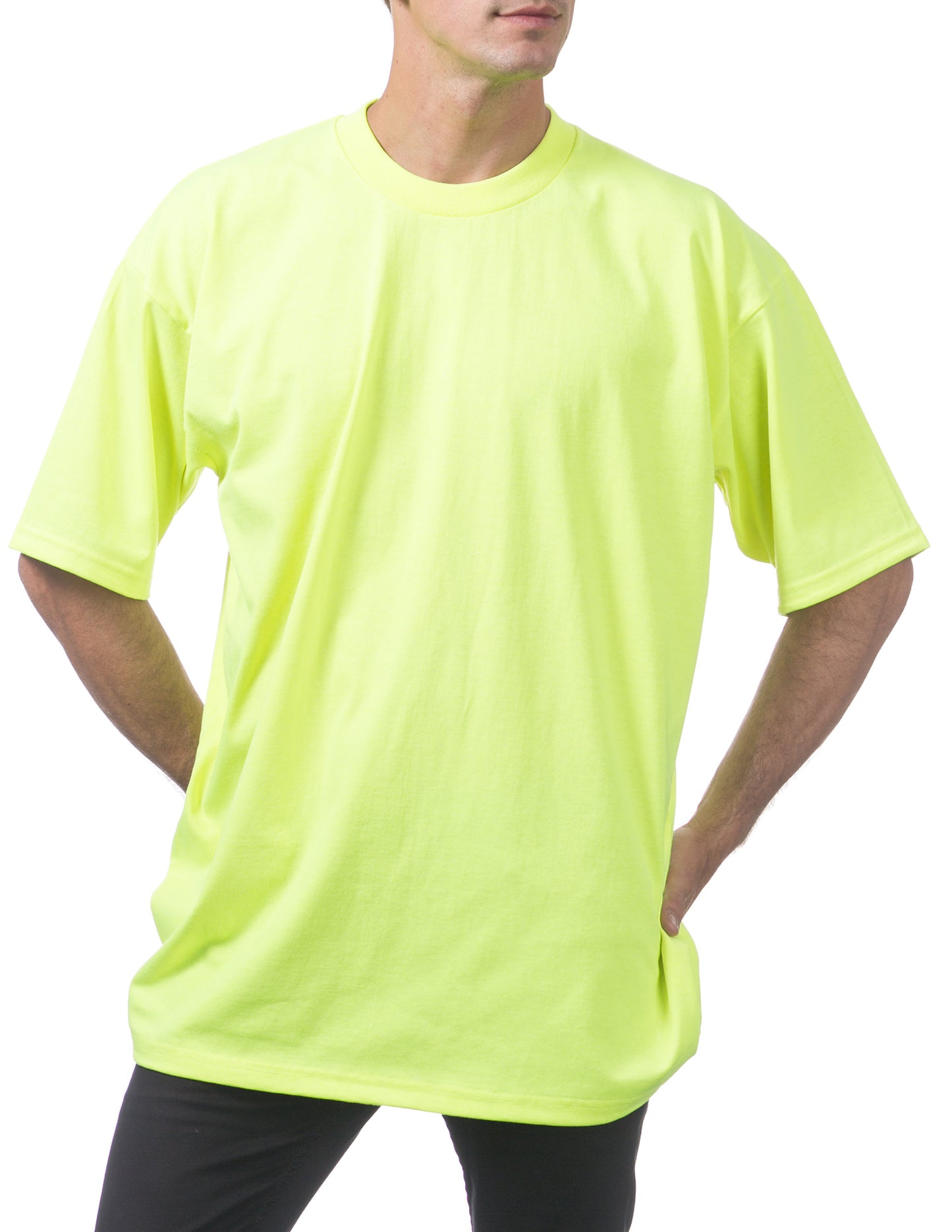 Pro Club Heavyweight Regular Tee Safety Green 12 Pack