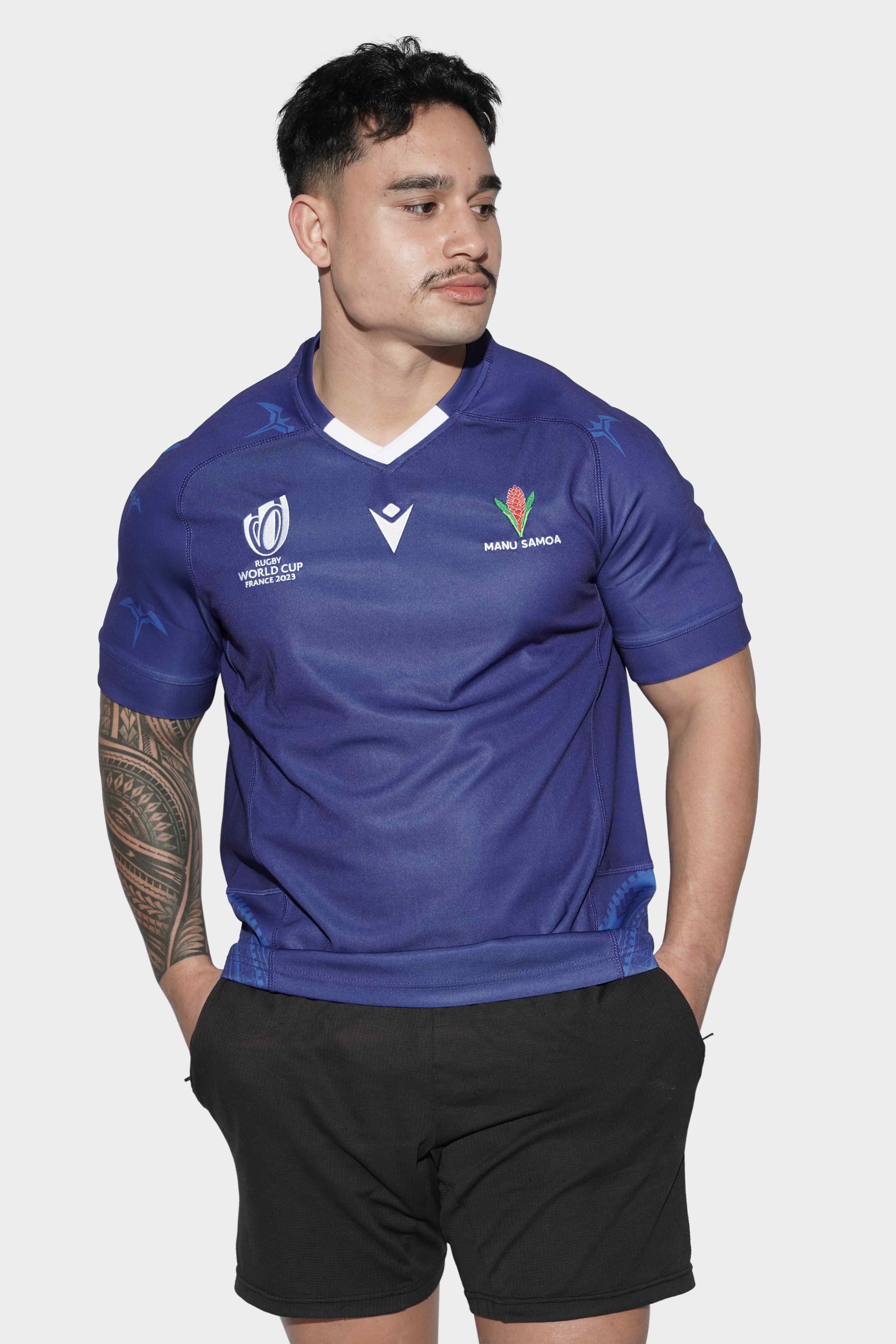 Manu Samoa RWC Replica Jersey Home Blue