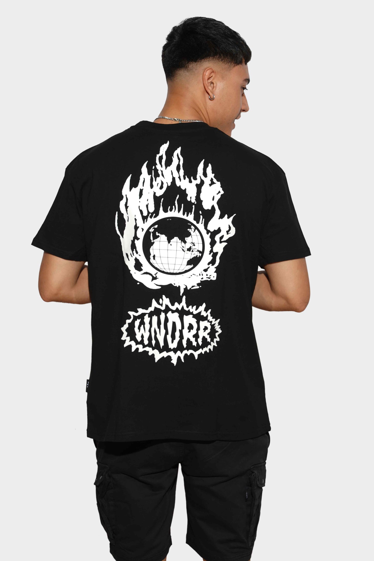 WNDRR Ablaze Box Fit Tee Black