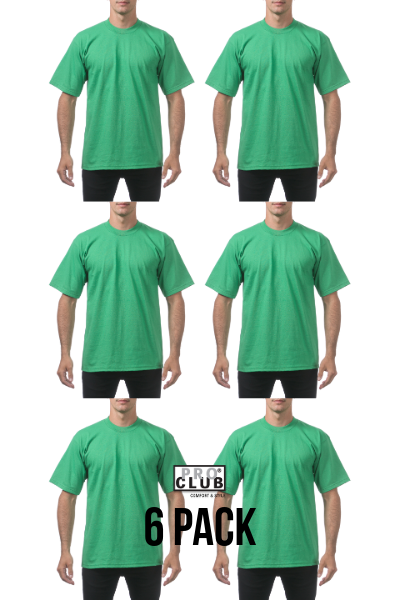 Pro Club Heavyweight Regular Tee Kelly Green 6 Pack