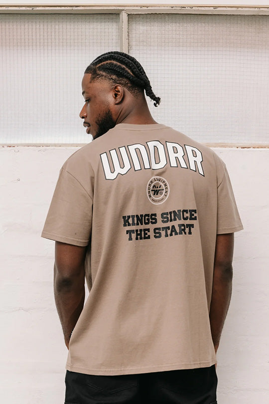 WNDRR Major Box Fit Tee Taupe