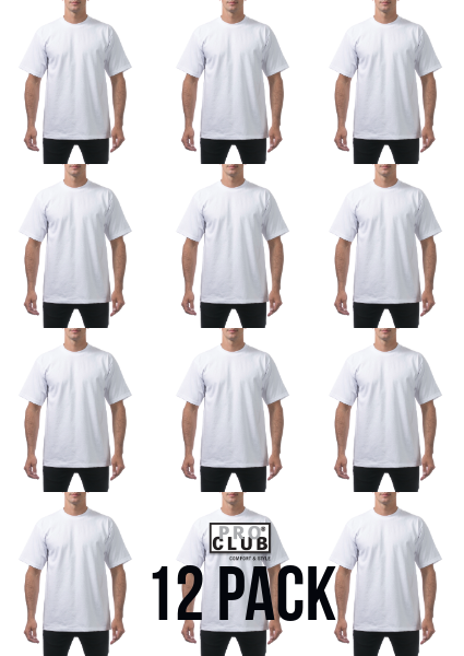 Pro Club Heavyweight Regular Tee White 12 PACK