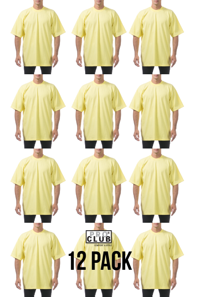 Pro Club Heavyweight Regular Tee Yellow 12 Pack