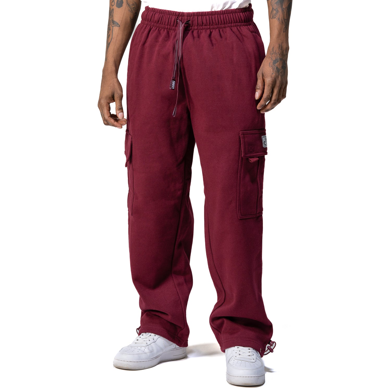 Pro Club Heavyweight Fleece Cargo Pants Maroon