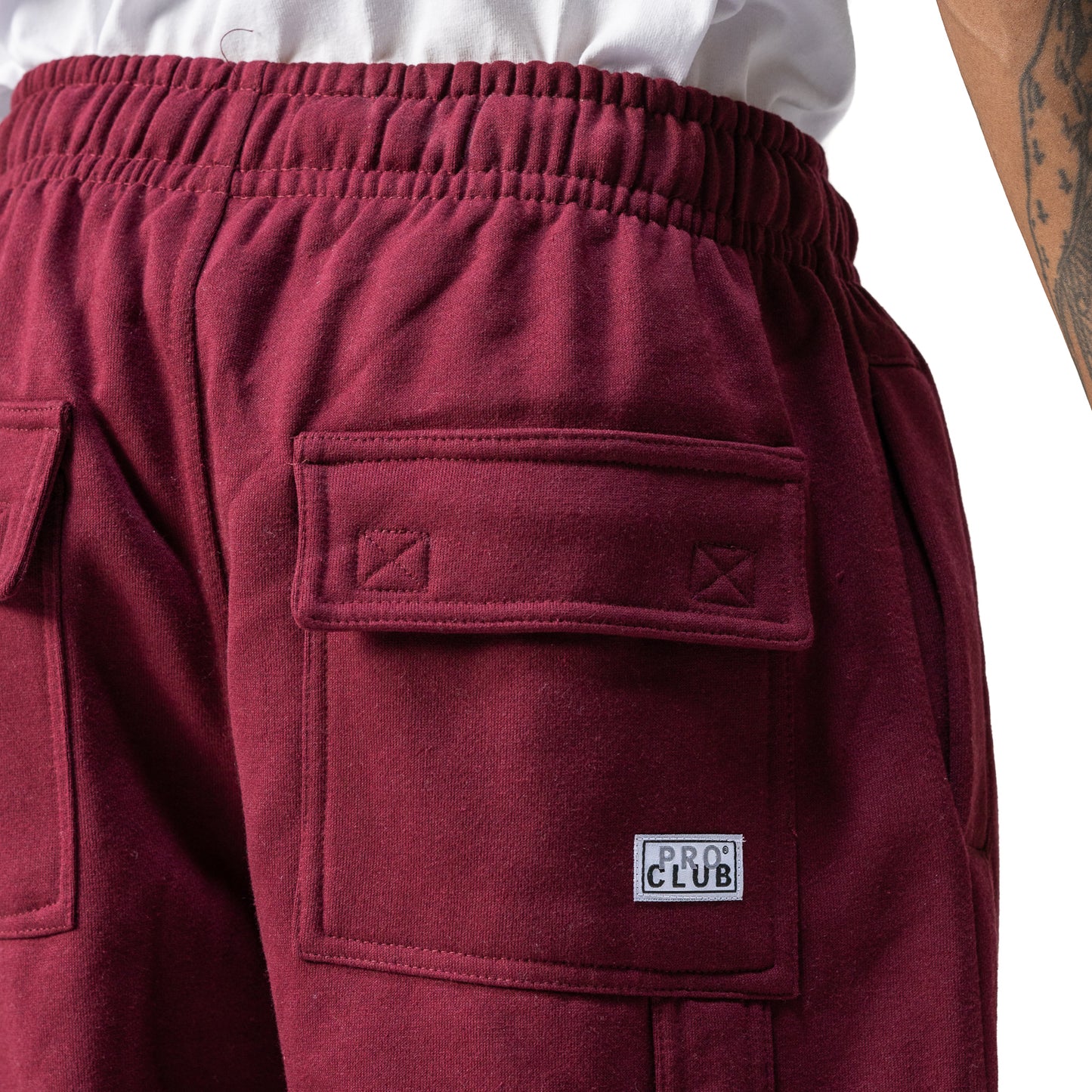 Pro Club Heavyweight Fleece Cargo Pants Maroon