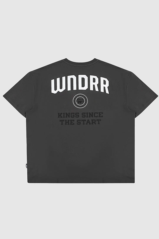 WNDRR Major Box Fit Tee Faded Black