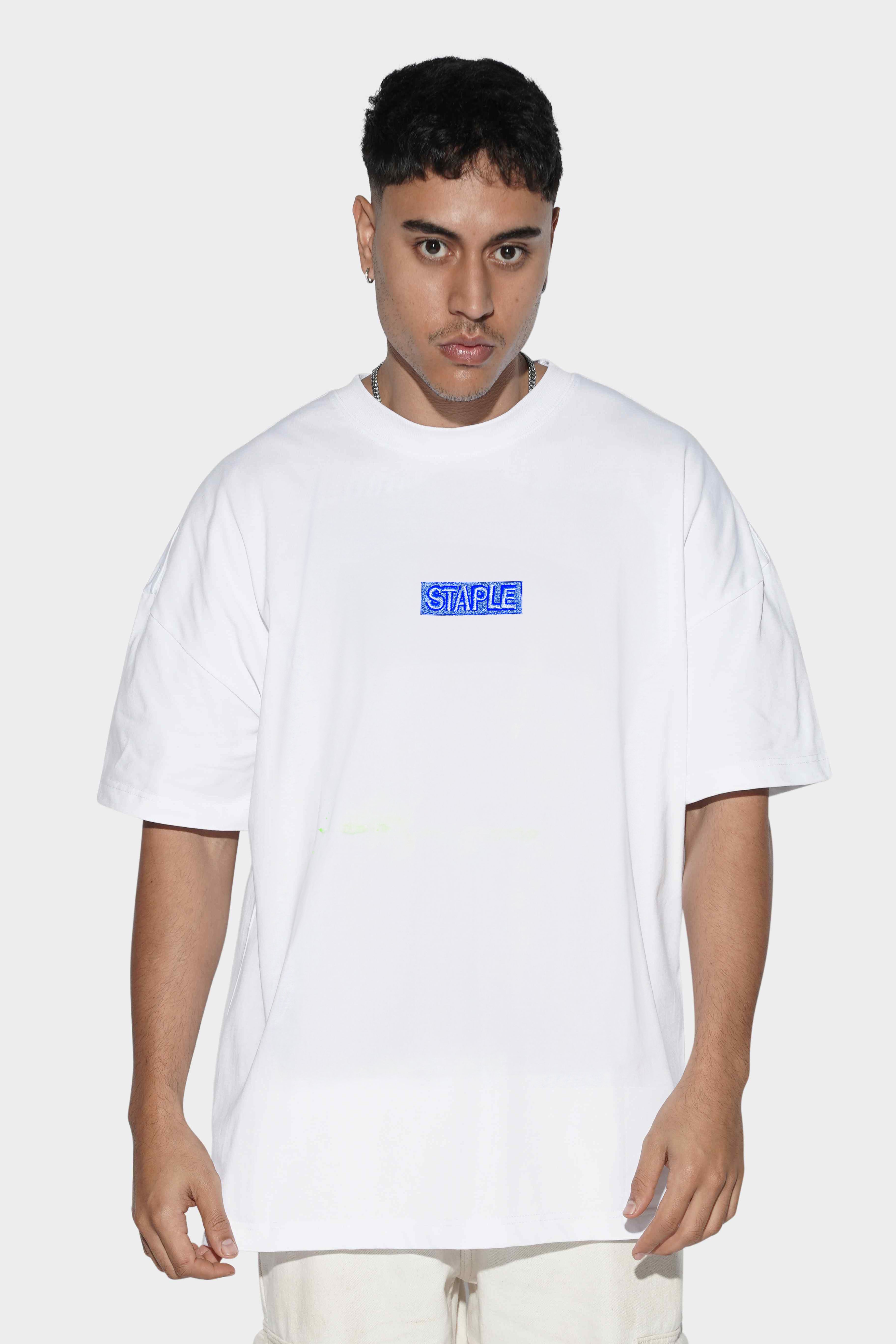 Staple 3D Basic Tee White/Blue